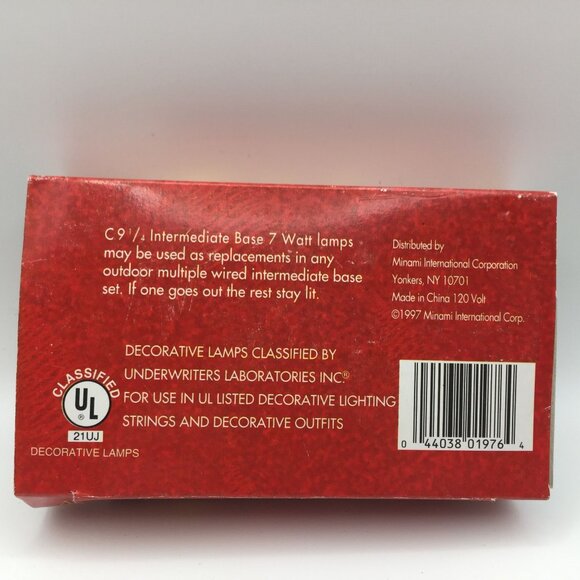 Christmas 8 Replacement C9 Bulbs 7 Watt Outdoor Lights Red Green Blue Orange - Picture 9 of 12